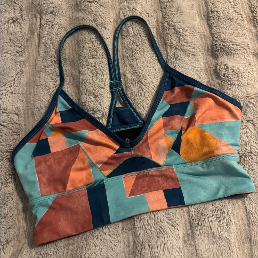 prAna tyrner - LIQUEUR SEAGLASS Multicolor Geometric bralette - offers welcome!